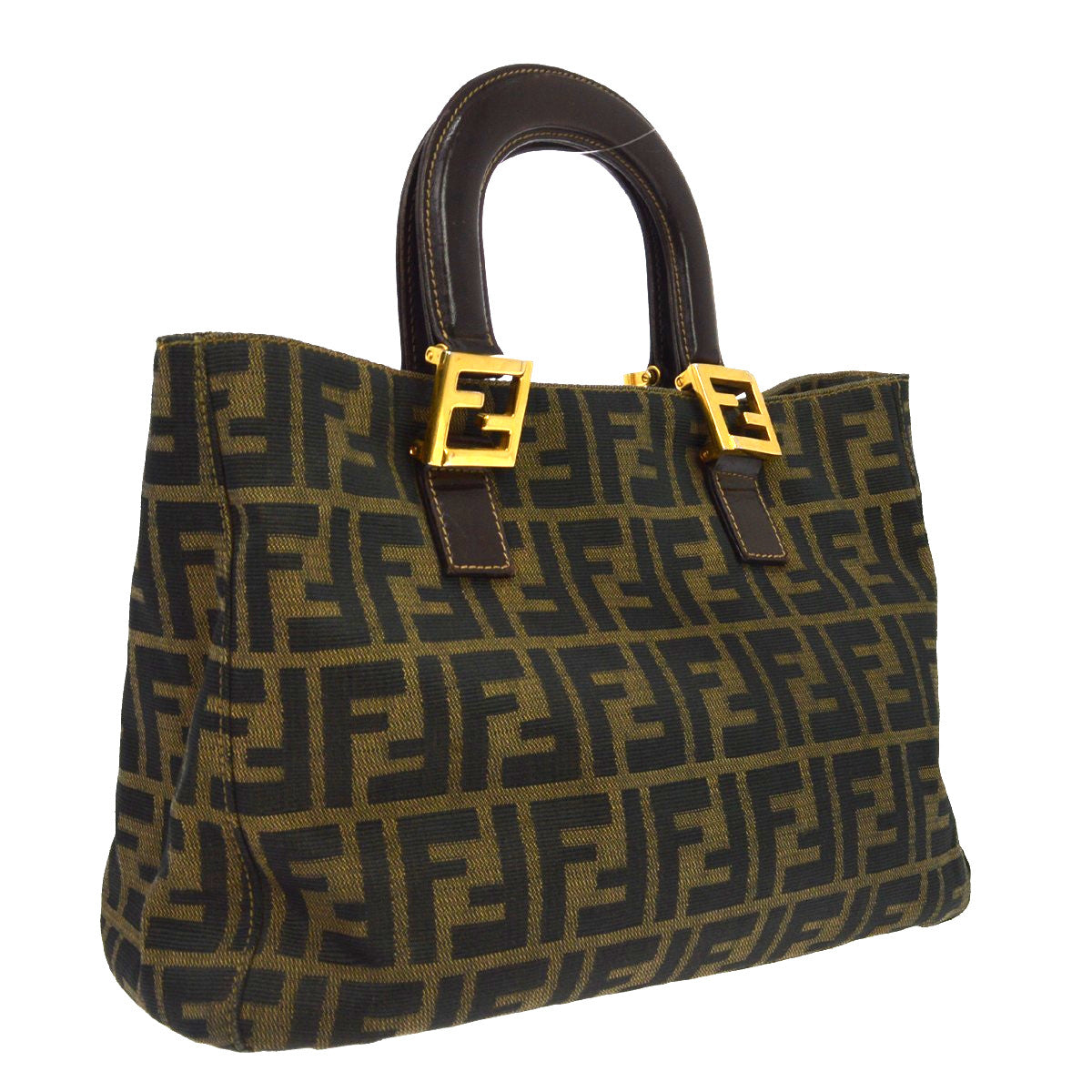 Fendi Zucca Tote Vintage Tote Bag in Brown Zucca Canvas