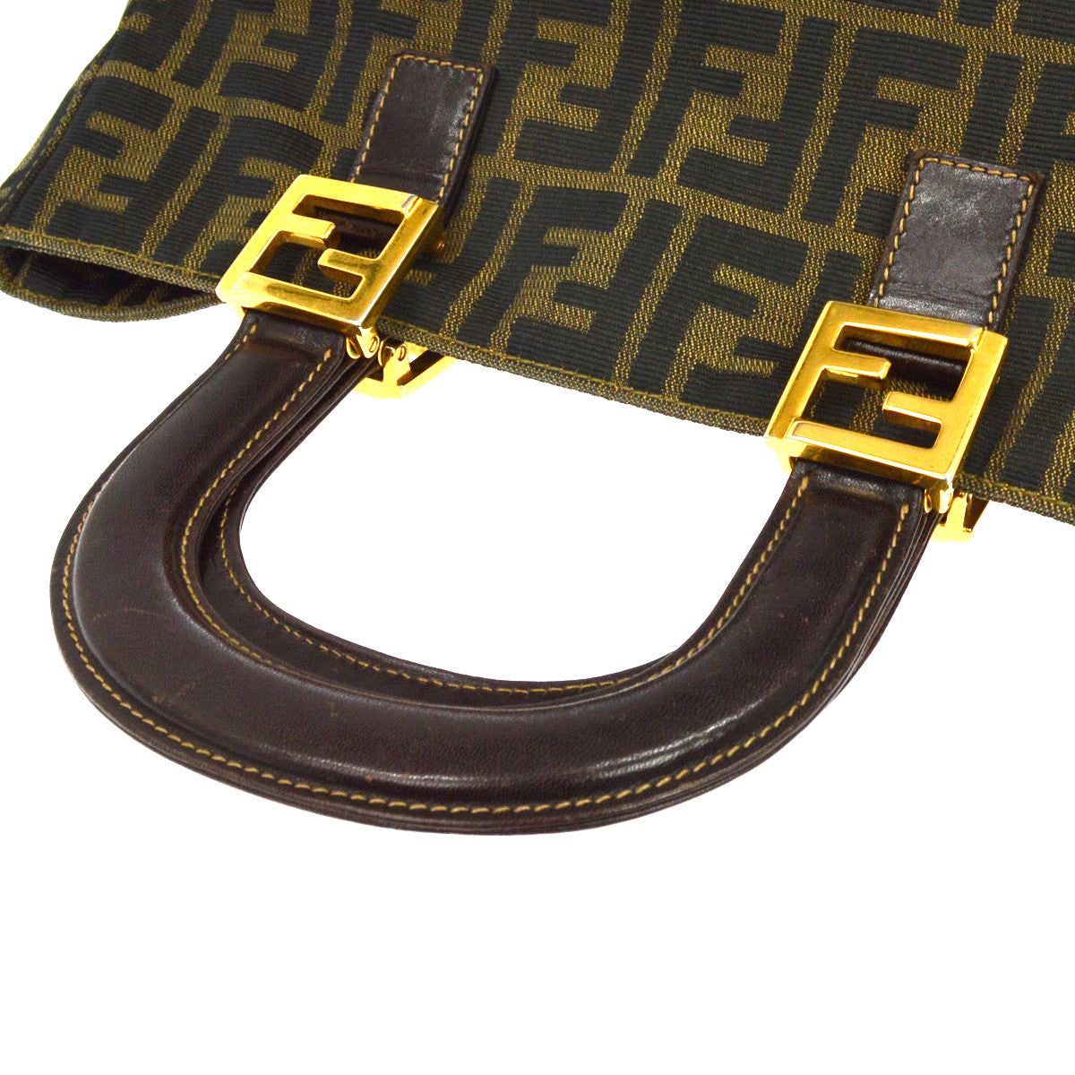 Fendi Zucca Tote Vintage Tote Bag in Brown Zucca Canvas