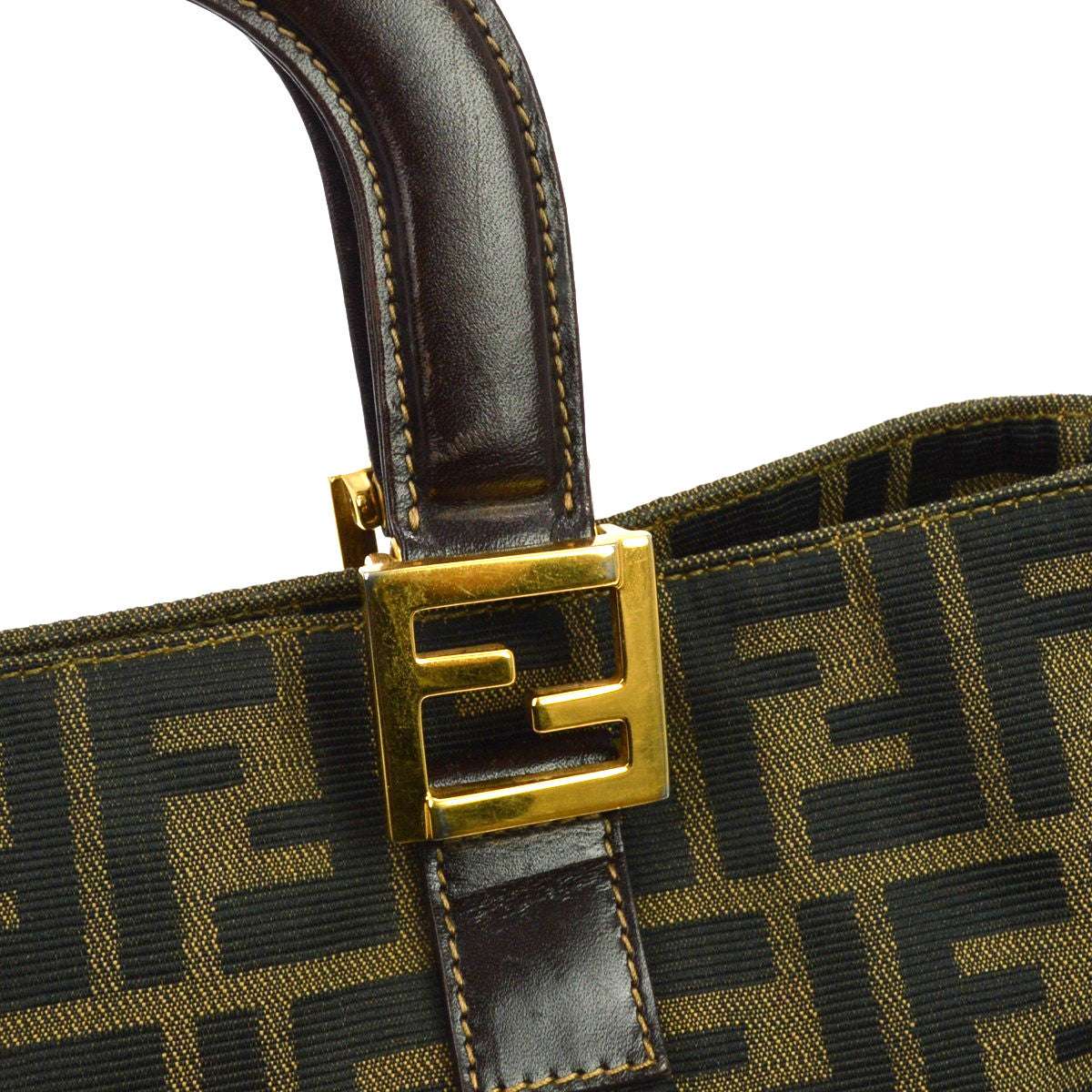 Fendi Zucca Tote Vintage Tote Bag in Brown Zucca Canvas