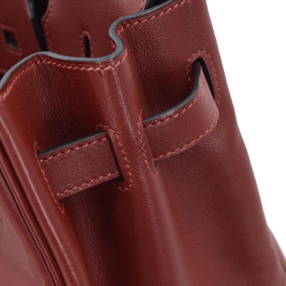 Hermès Hermes Rouge H Swift Birkin 30 Vintage Handbag in Rouge H Swift Leather