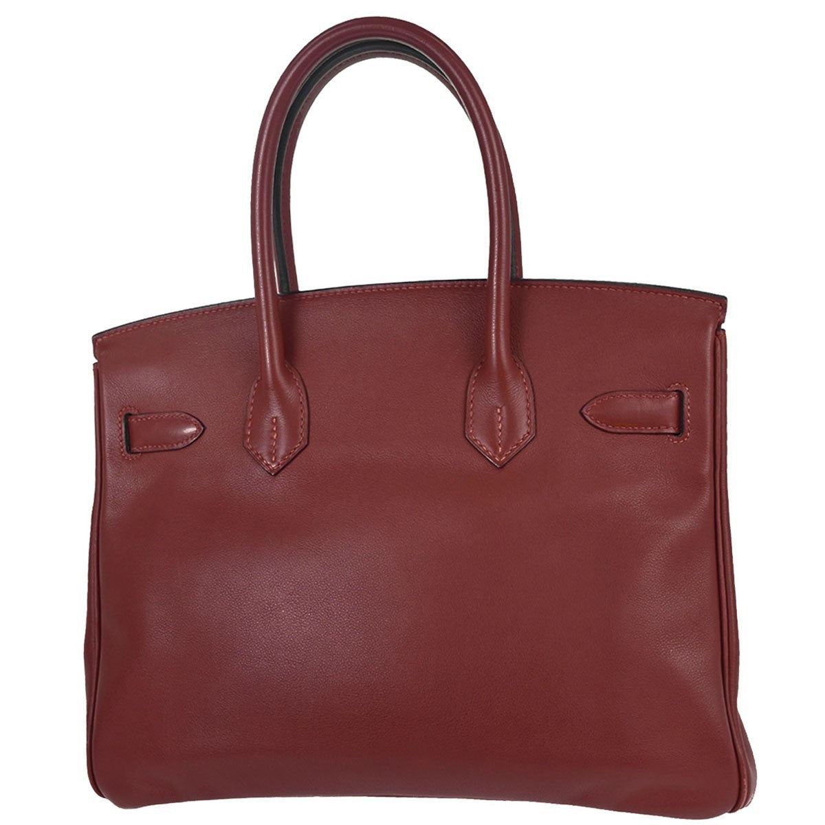 Hermès Hermes Rouge H Swift Birkin 30 Vintage Handbag in Rouge H Swift Leather