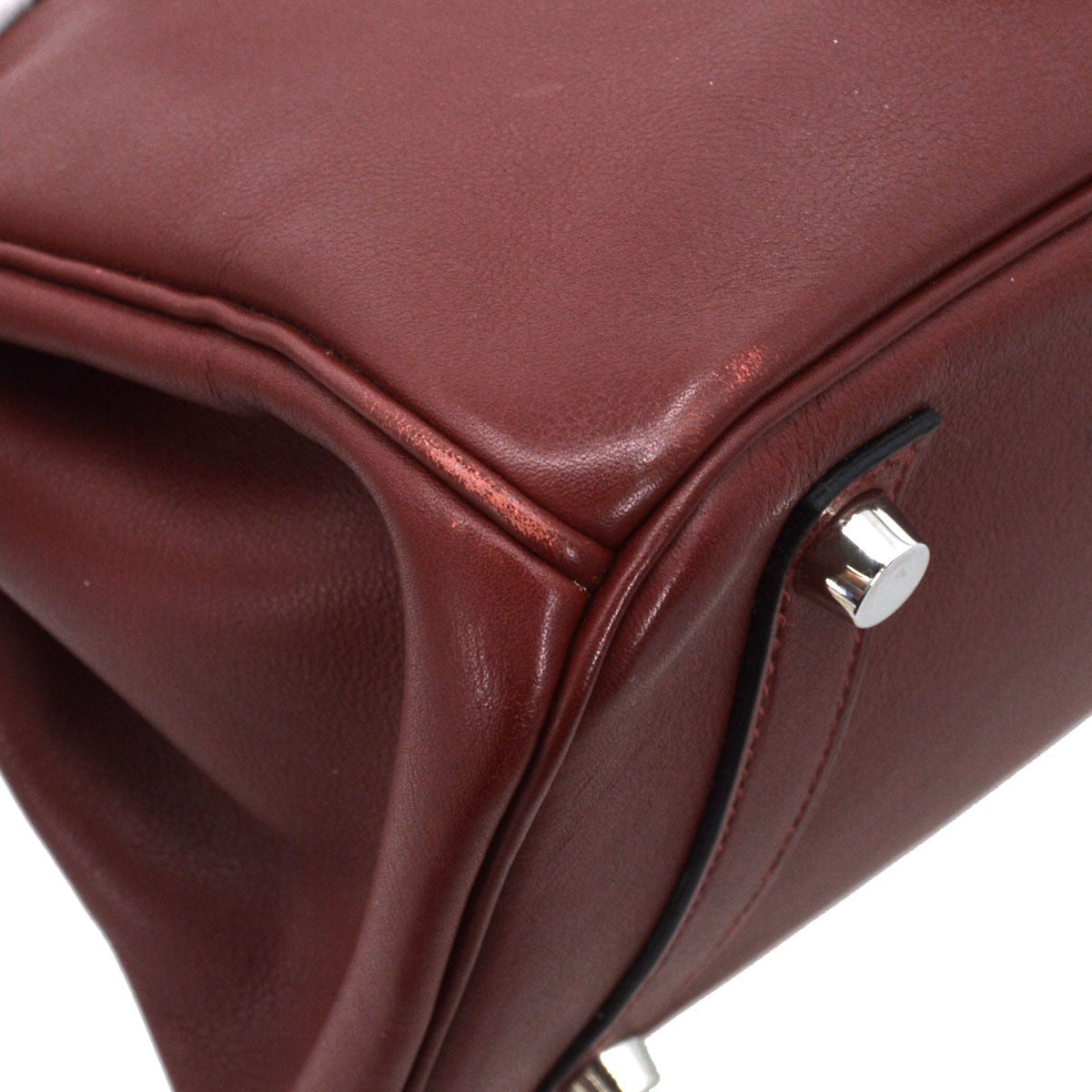 Hermès Hermes Rouge H Swift Birkin 30 Vintage Handbag in Rouge H Swift Leather