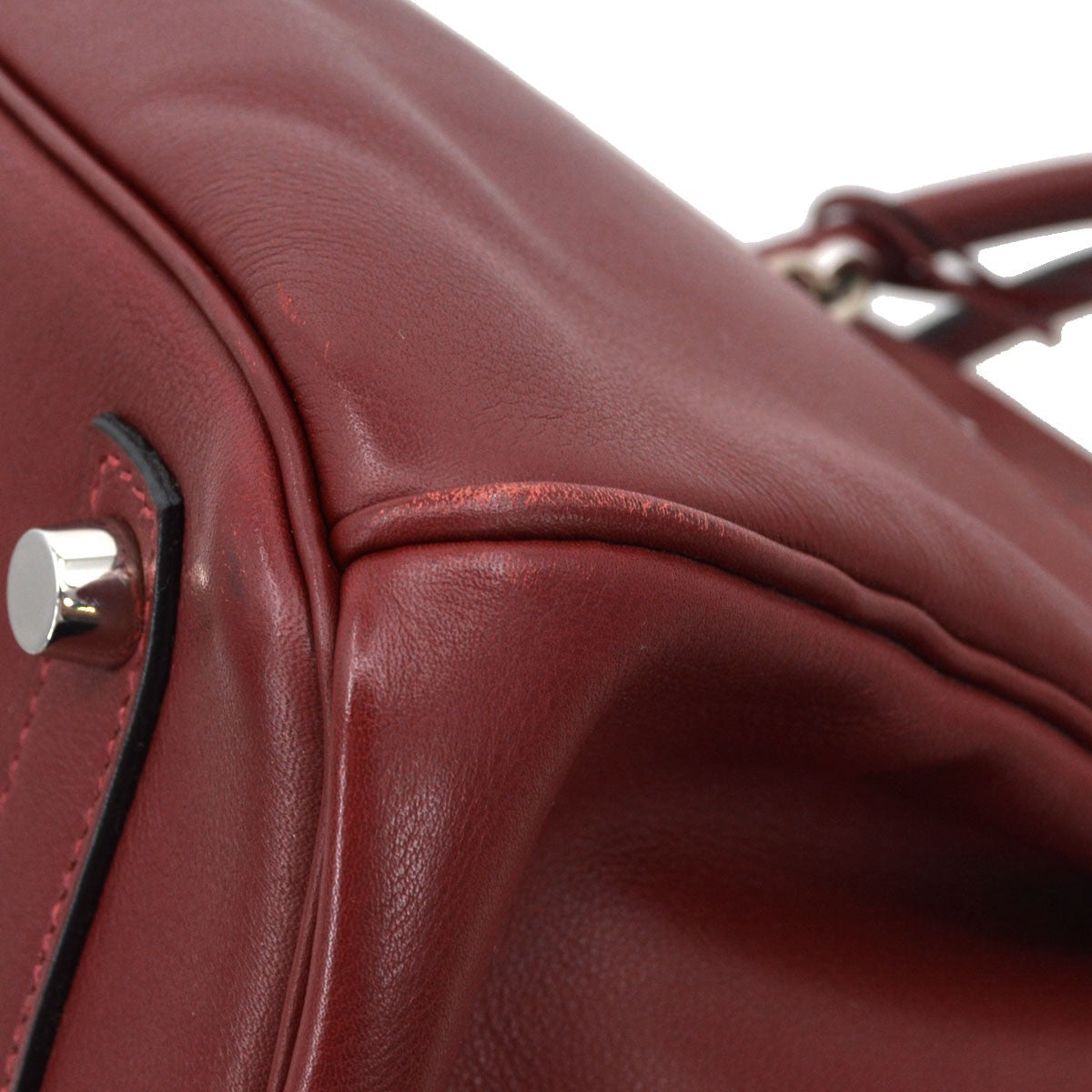 Hermès Hermes Rouge H Swift Birkin 30 Vintage Handbag in Rouge H Swift Leather
