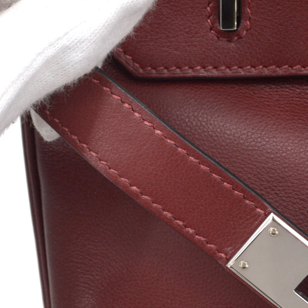 Hermès Hermes Rouge H Swift Birkin 30 Vintage Handbag in Rouge H Swift Leather