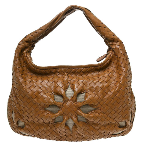Bottega Veneta Hobo Intrecciato Vintage Hobo Bag in Brown Leather