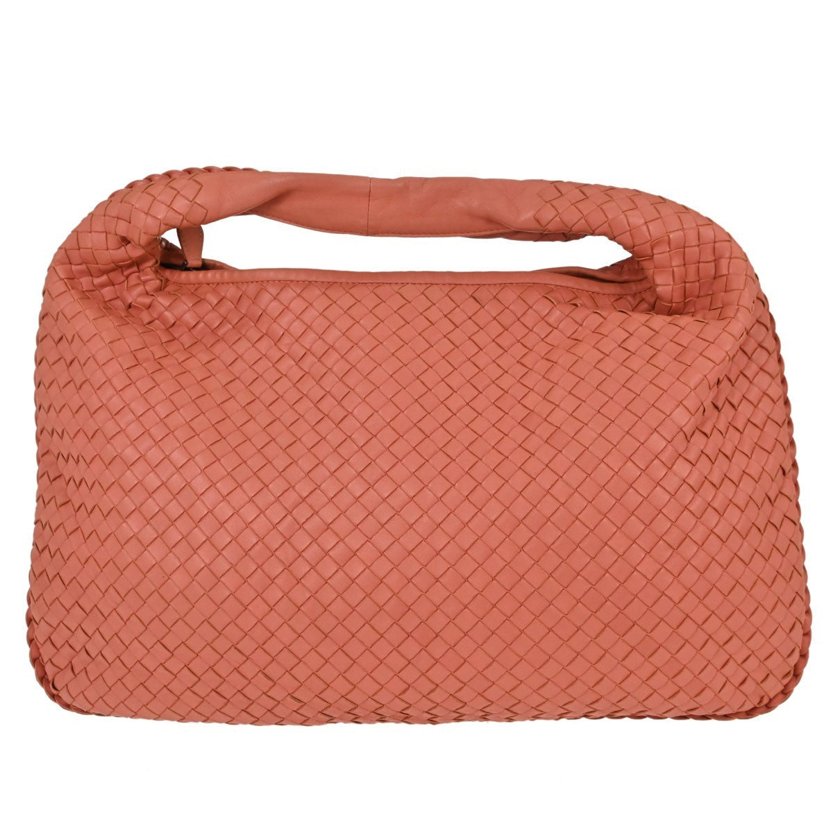 Bottega Veneta Intrecciato Hobo Vintage Shoulder Bag in Pink Intrecciato Lambskin