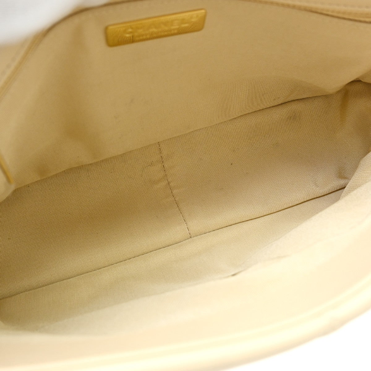 Chanel 19 Large Vintage 2-in-1 Shoulder Bag in Beige Lambskin