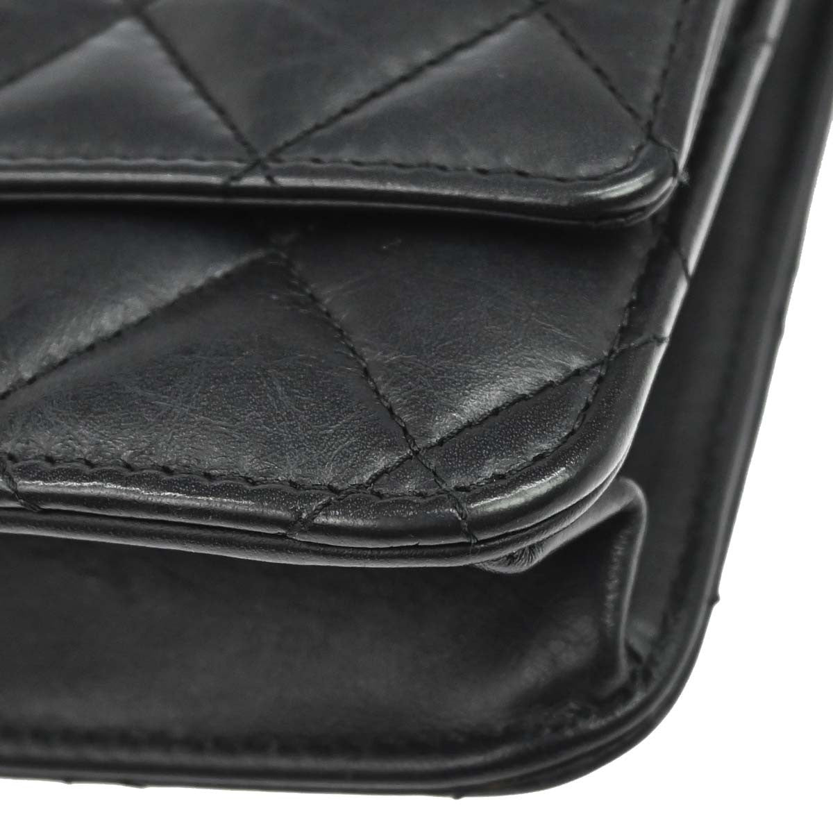 Chanel 2.55 Reissue WOC Vintage Crossbody Bag in Black Aged Calfskin