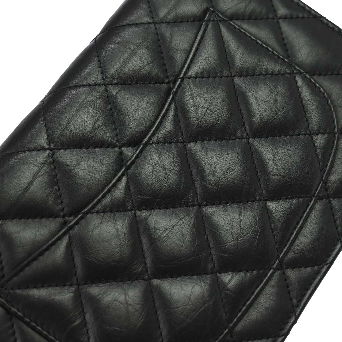 Chanel 2.55 Reissue WOC Vintage Crossbody Bag in Black Aged Calfskin