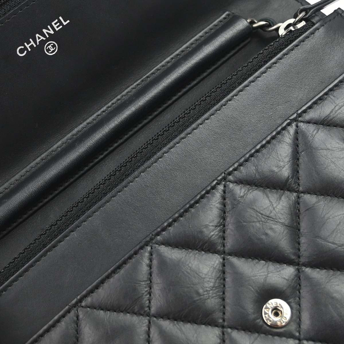 Chanel 2.55 Reissue WOC Vintage Crossbody Bag in Black Aged Calfskin