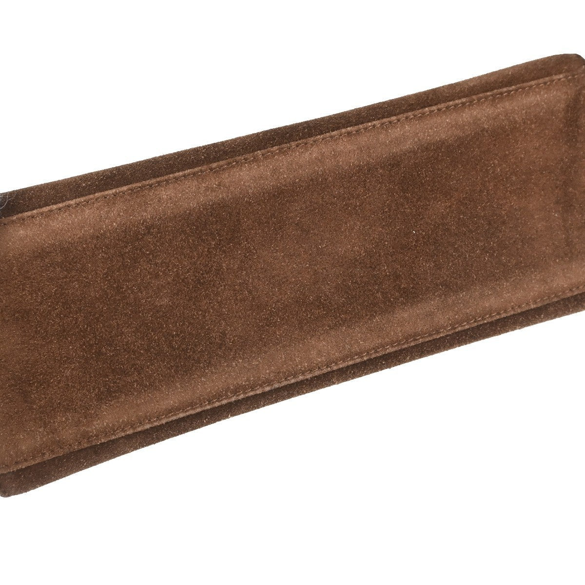 Chanel Borsa con Manici Tartarugati Vintage Handbag in Brown Suede