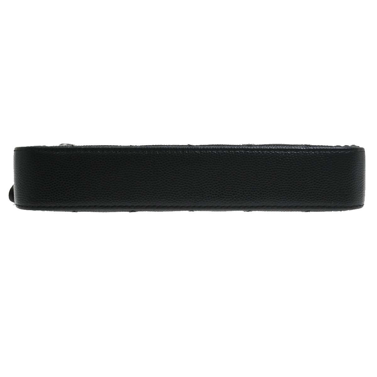 Chanel Boy Double Zip Clutch Vintage in Black Calfskin