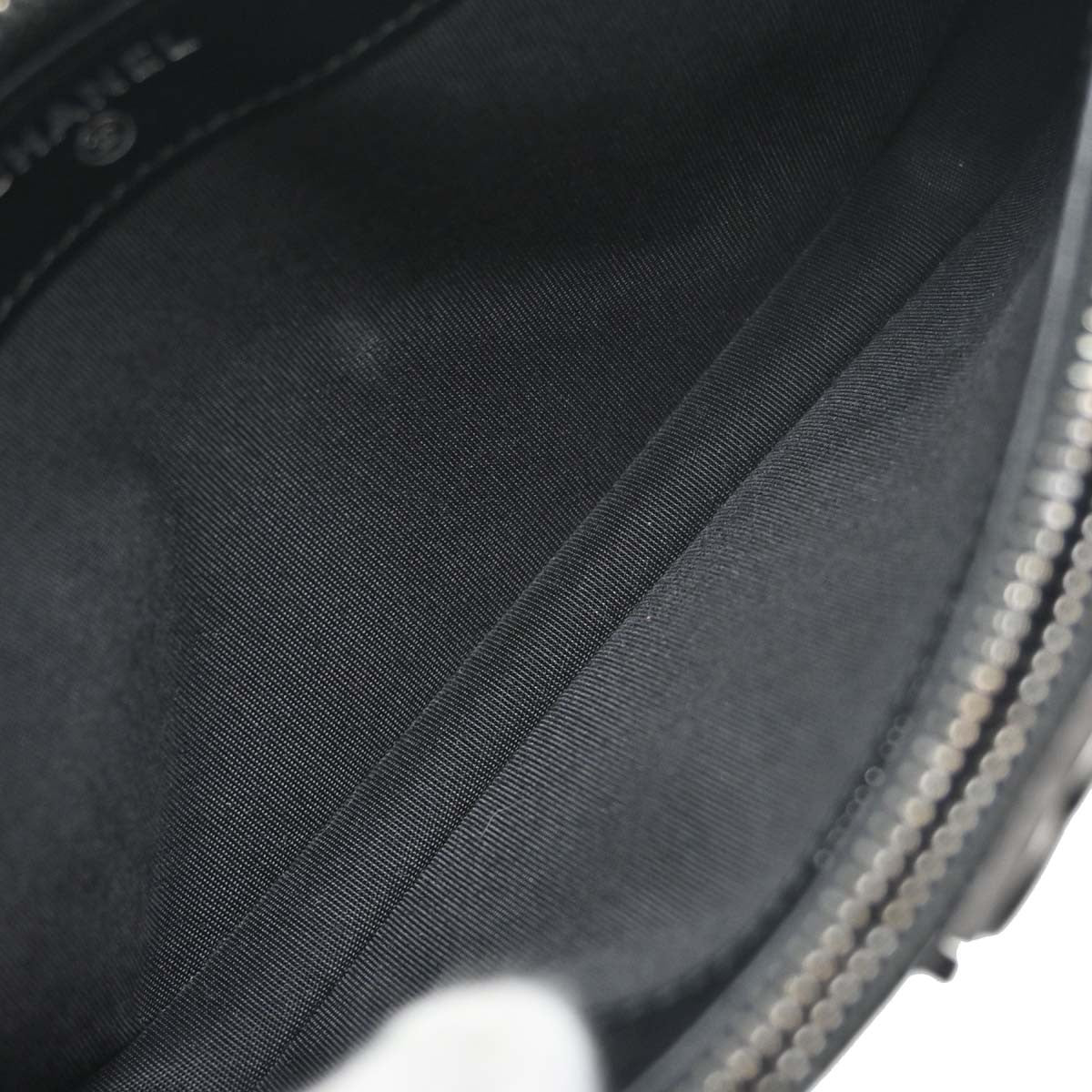 Chanel Boy Double Zip Clutch Vintage in Black Calfskin