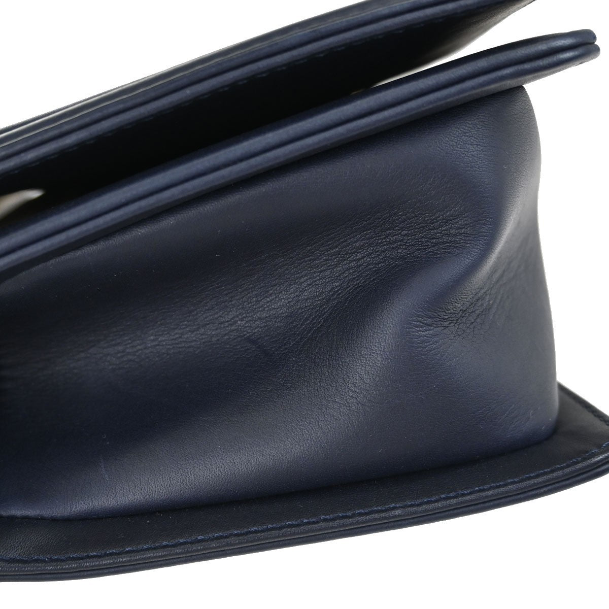 Chanel Boy Medium Vintage Shoulder Bag in Black and Navy Calfskin