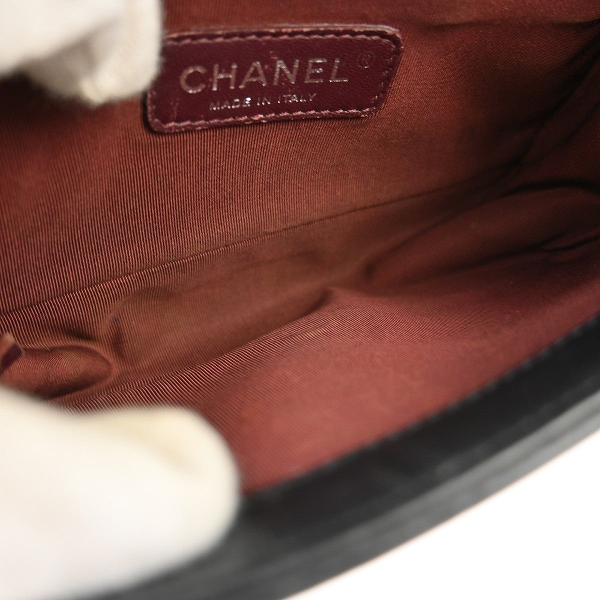 Chanel Boy Small Vintage Shoulder Bag in Black Velvet