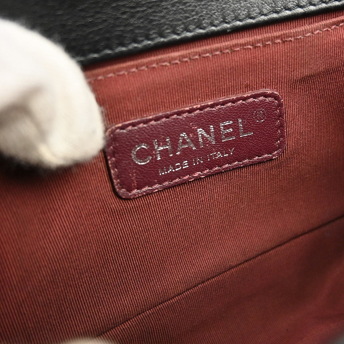 Chanel Boy Small Vintage Shoulder Bag in Black Velvet