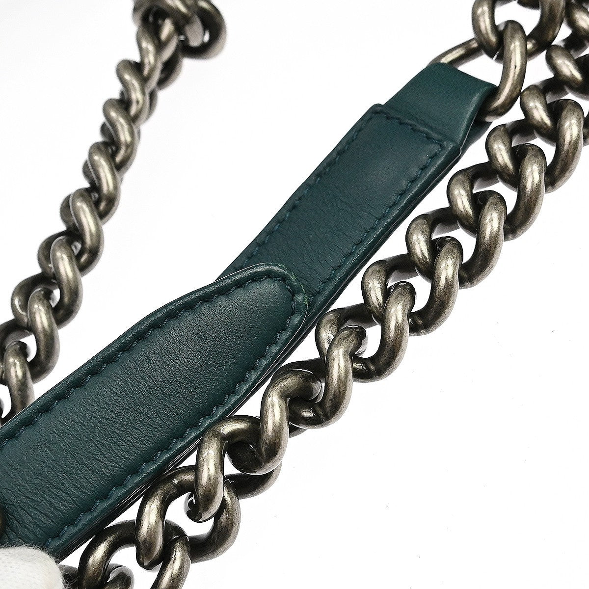 Chanel Boy Small Vintage Shoulder Bag in Green Tweed