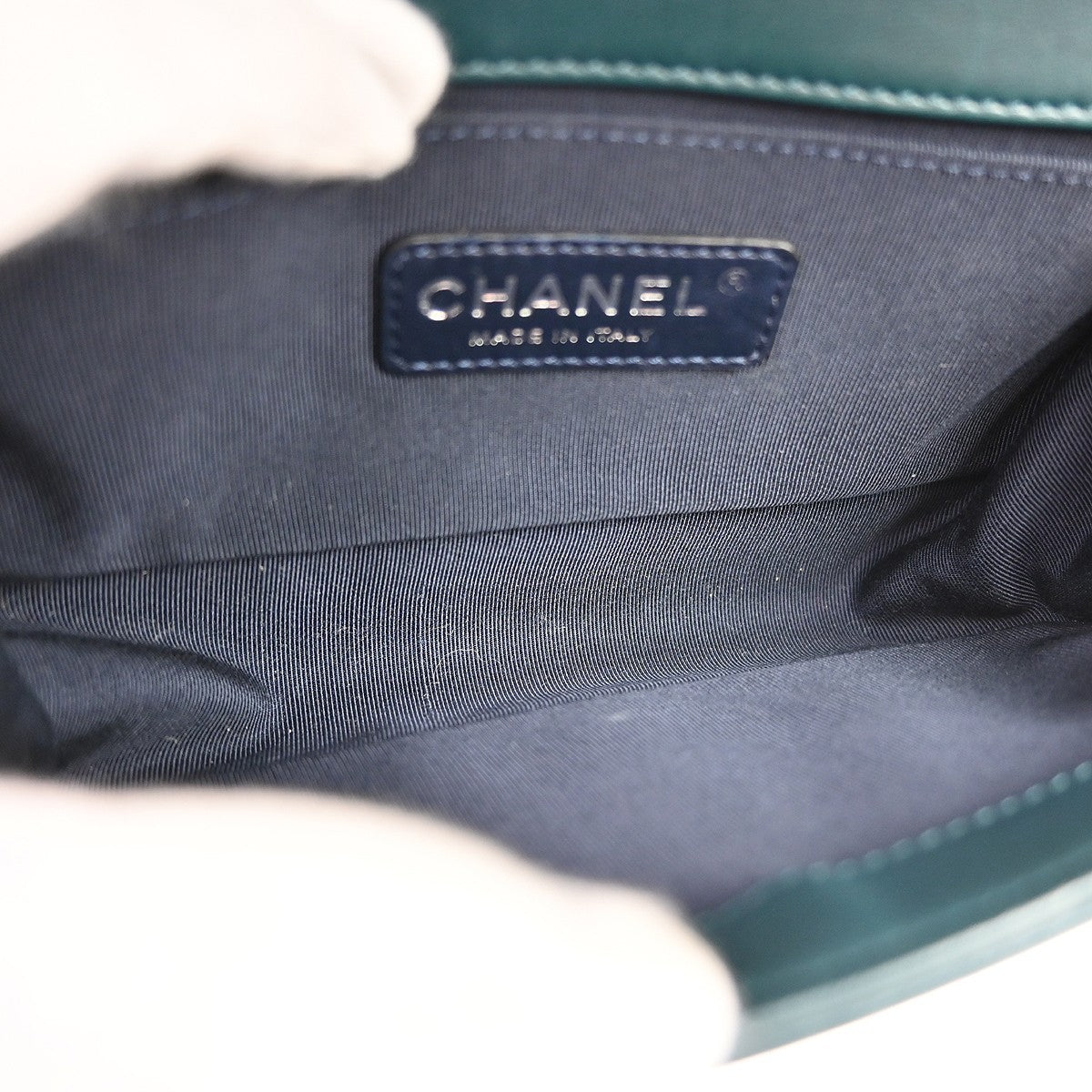Chanel Boy Small Vintage Shoulder Bag in Green Tweed