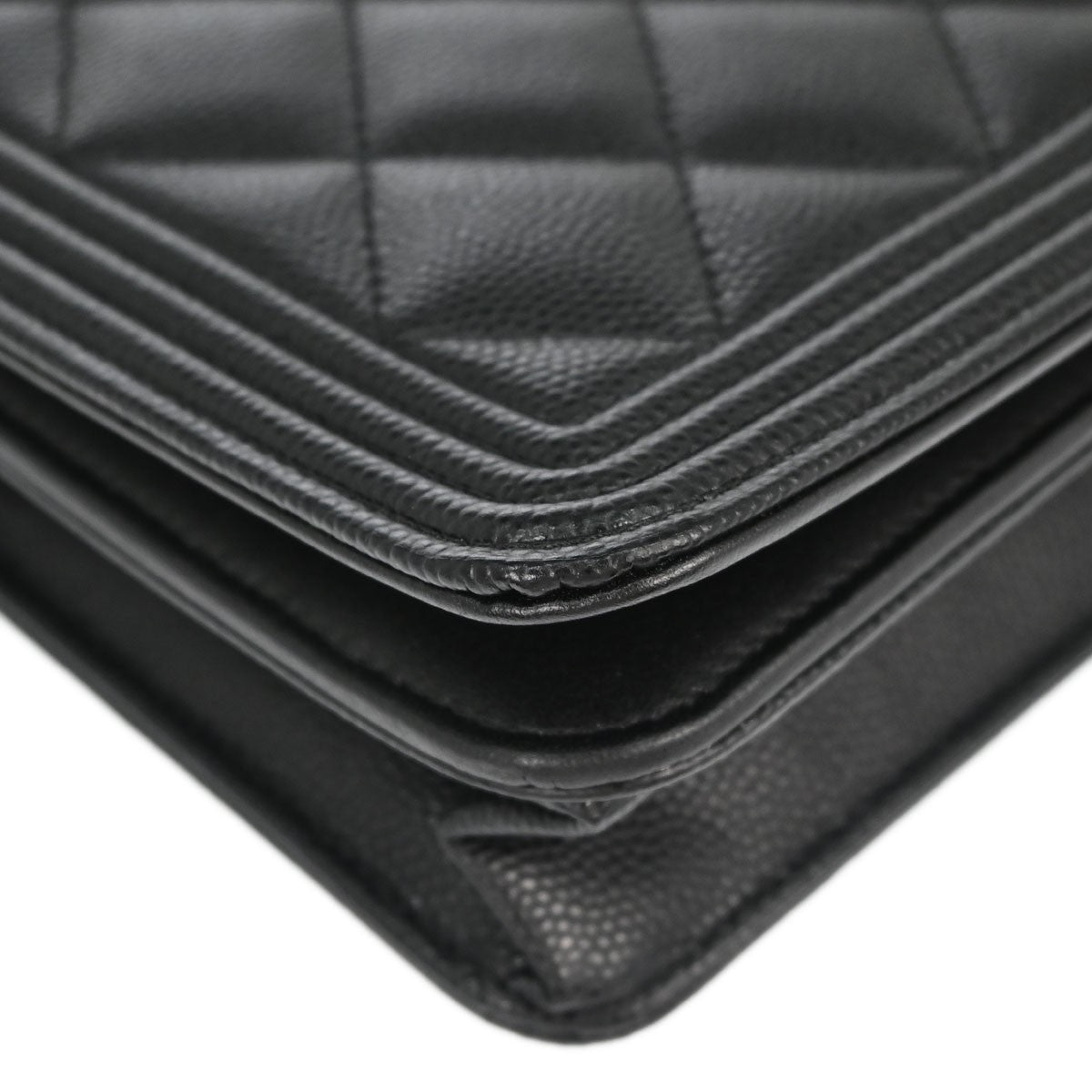 Chanel Boy Wallet on Chain Vintage Wallet on Chain in Black Calfskin