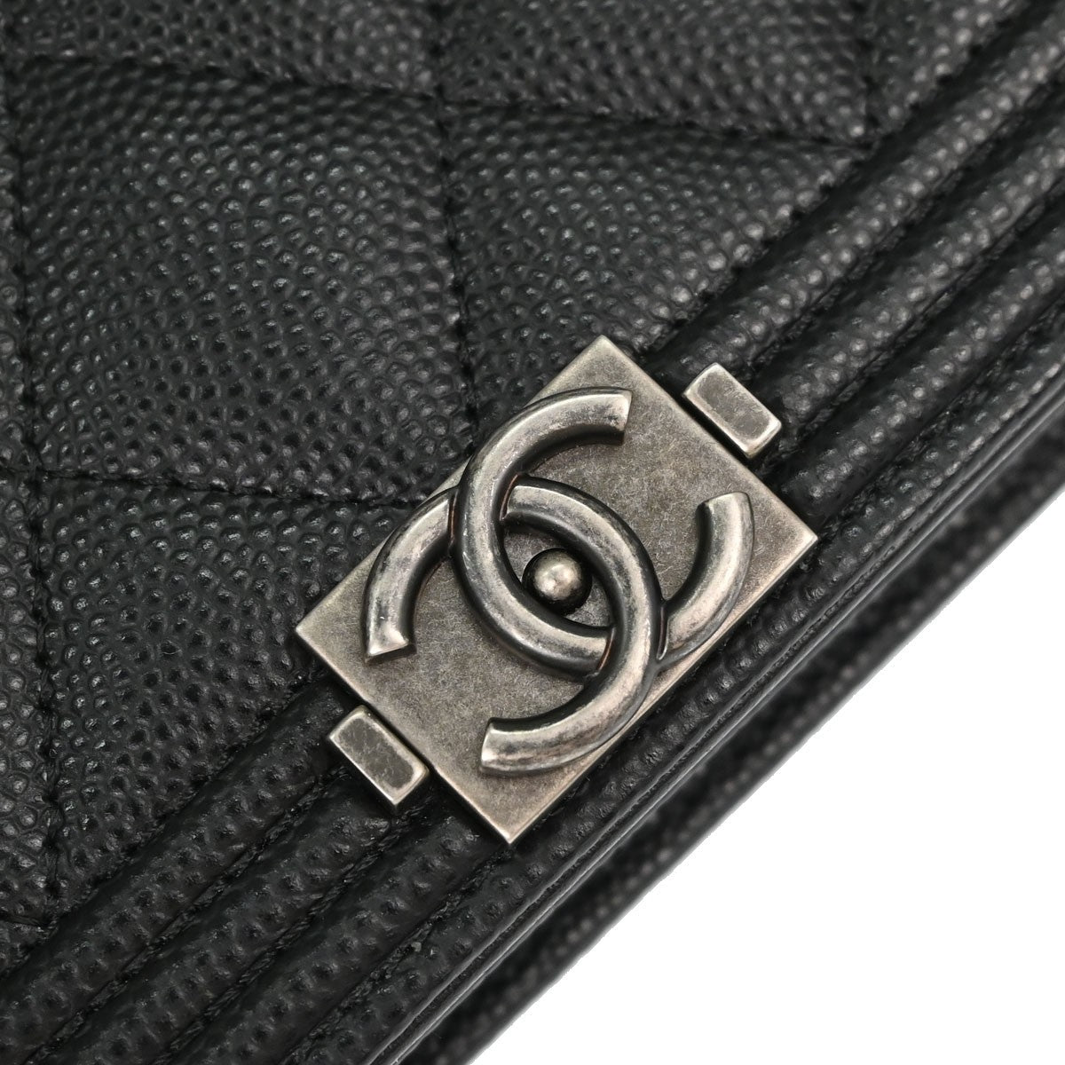 Chanel Boy Wallet on Chain Vintage Wallet on Chain in Black Calfskin