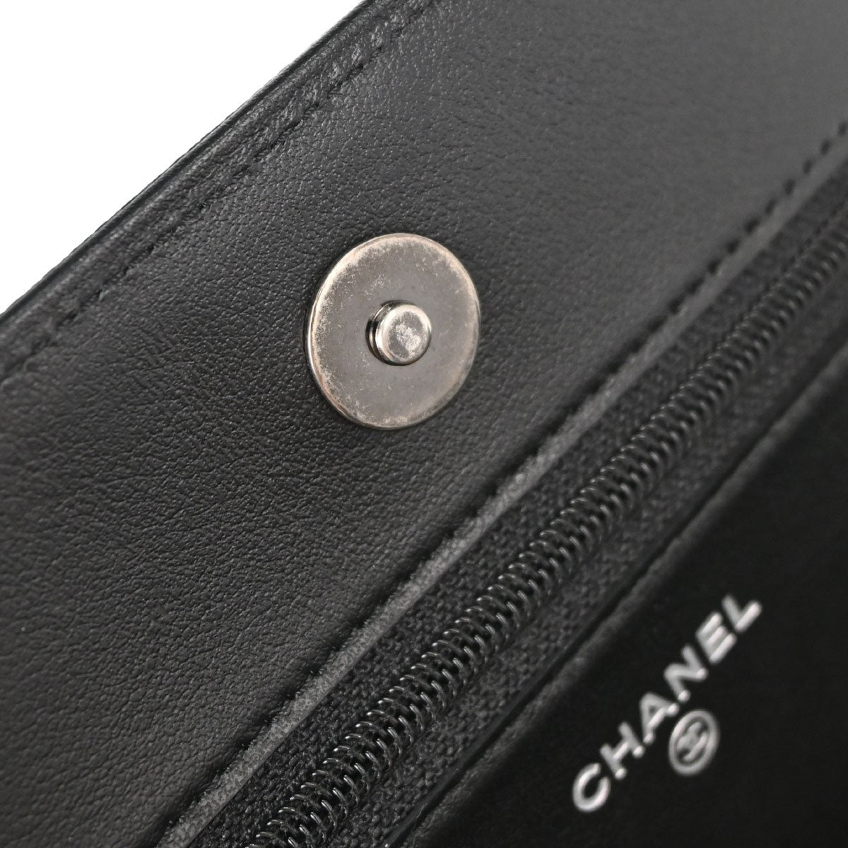 Chanel Boy Wallet on Chain Vintage Wallet on Chain in Black Calfskin
