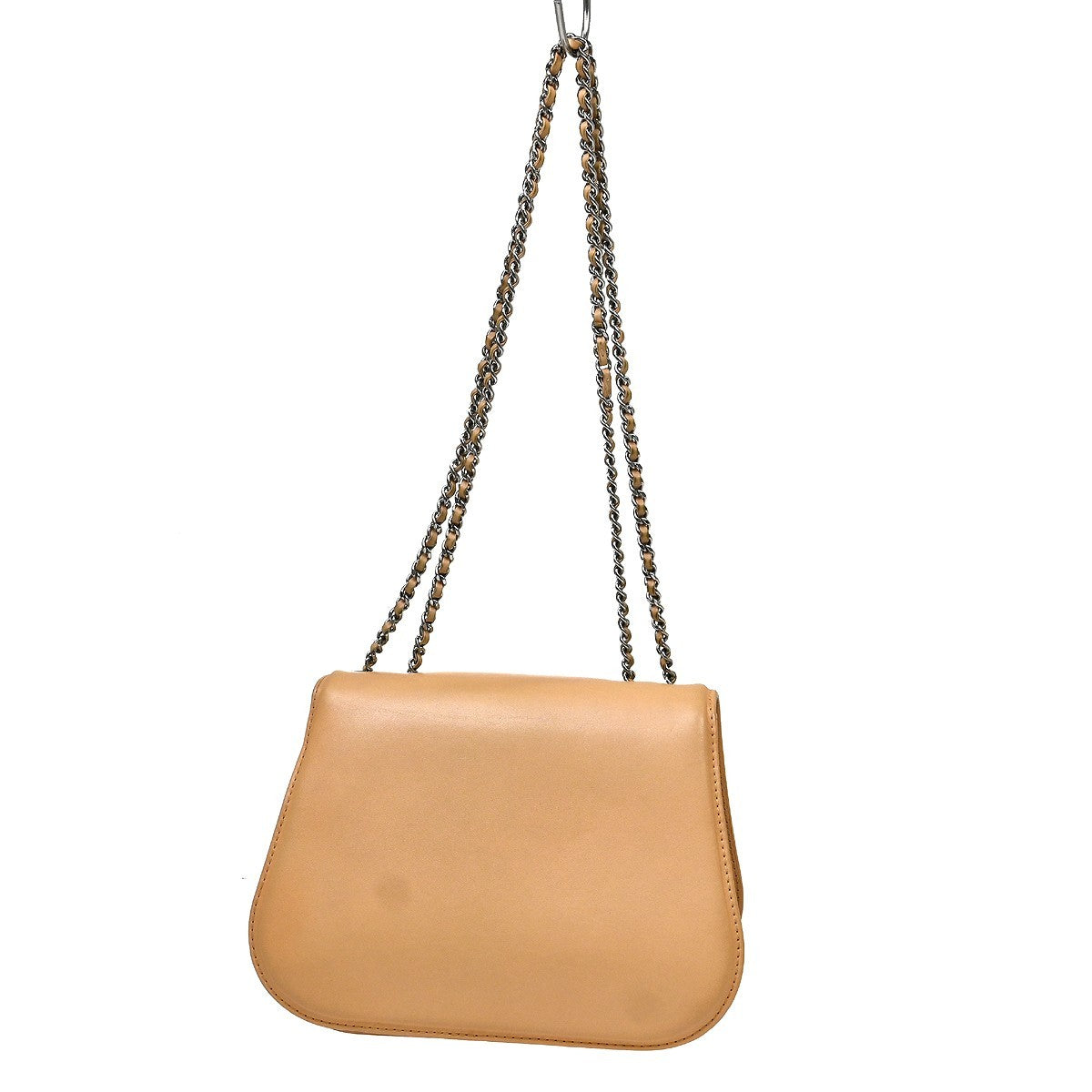 Chanel Braided Chic Flap Vintage Shoulder Bag in Beige Lambskin