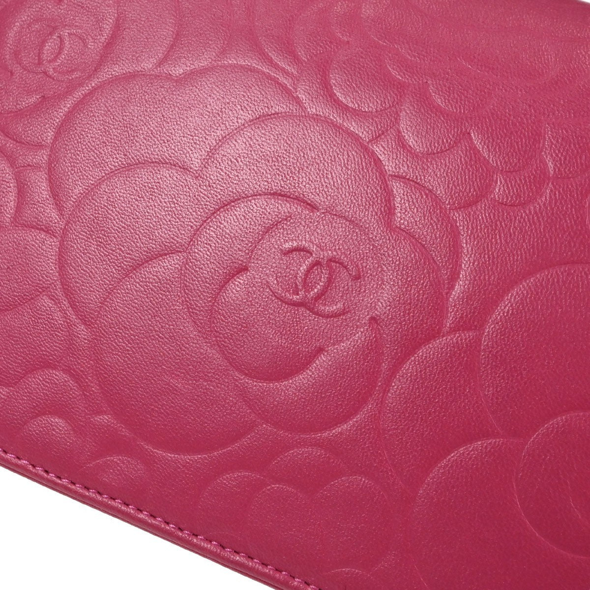 Chanel Camellia Wallet on Chain Vintage Crossbody Bag in Pink Lambskin