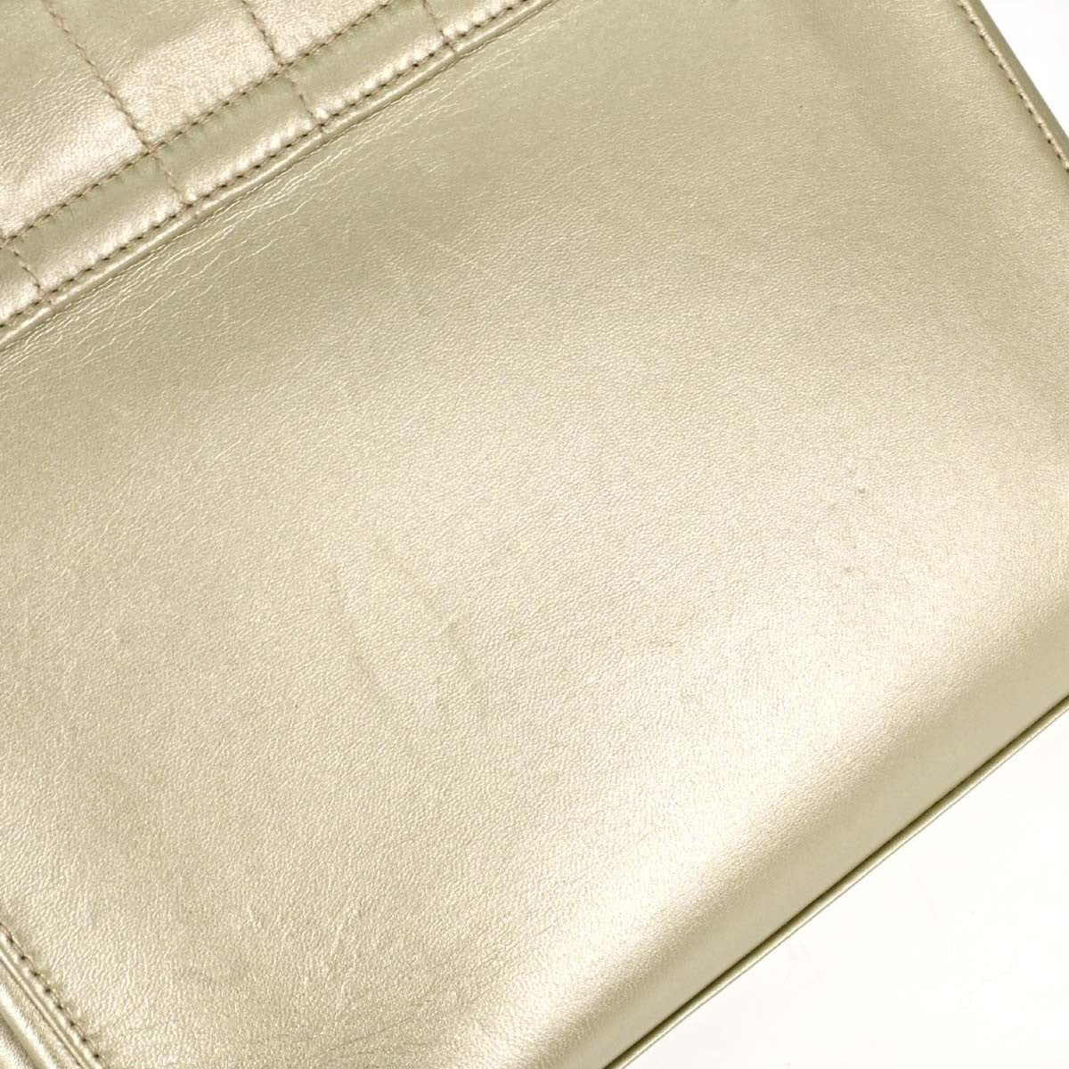 Chanel Choco Bar Mademoiselle Lock Vintage Shoulder Bag in Gold Lambskin