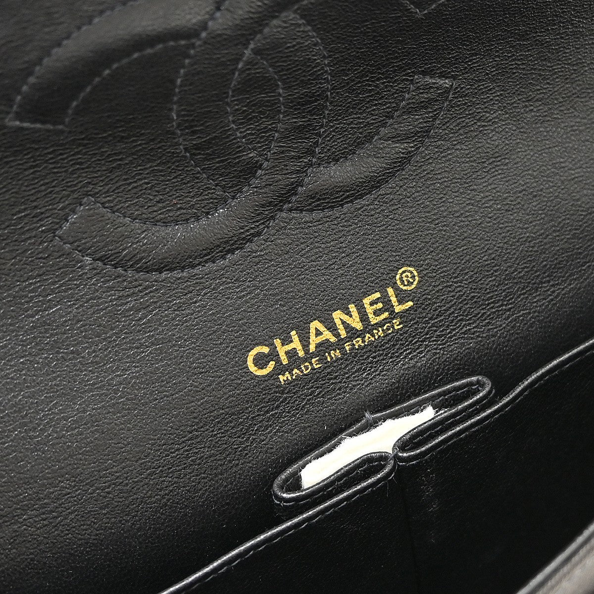 Chanel Classic Double Flap Medium Vintage Shoulder Bag in Black Caviar Leather