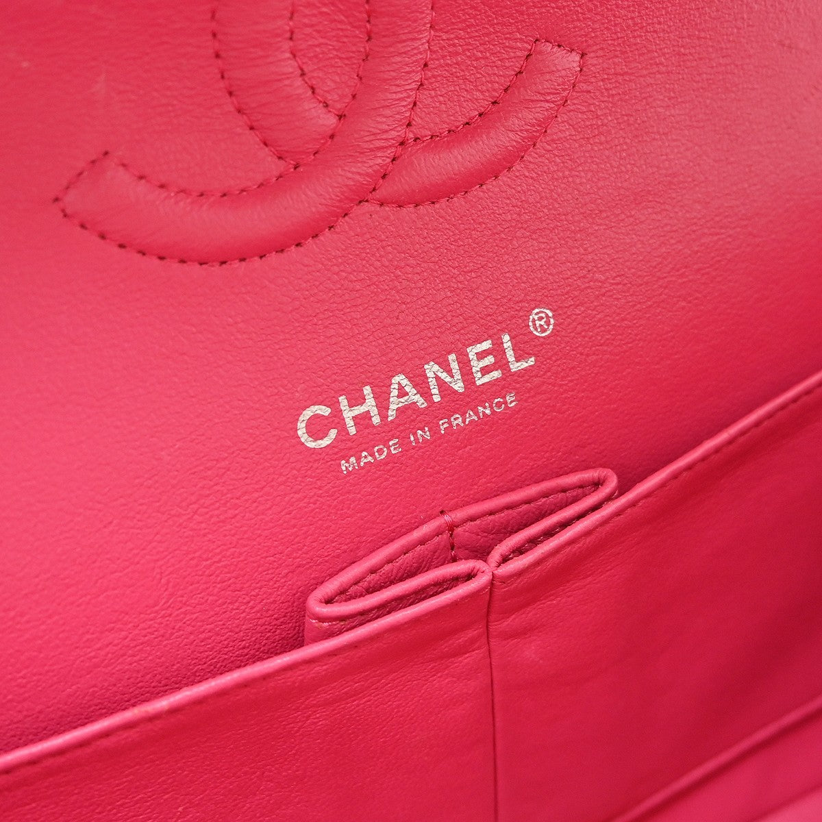 Chanel Classic Double Flap Medium Vintage Shoulder Bag in Pink Lambskin