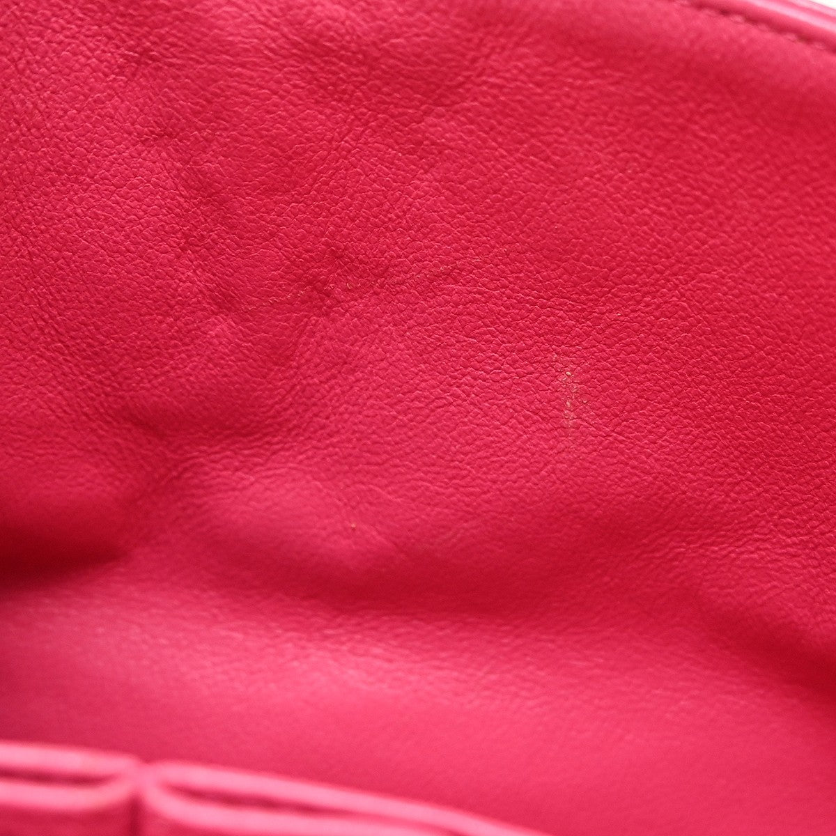 Chanel Classic Double Flap Medium Vintage Shoulder Bag in Pink Lambskin