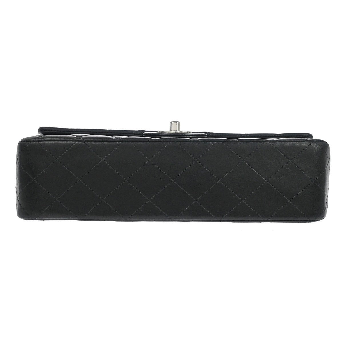 Chanel Classic Double Flap Medium Vintage Shoulder Bag in Black Lambskin