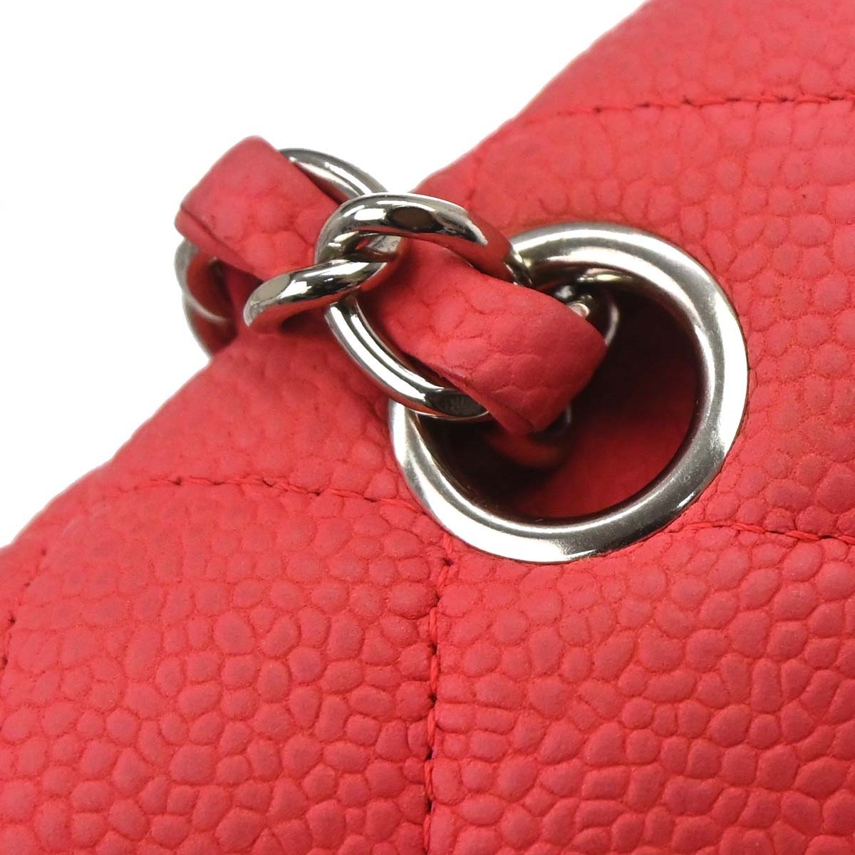 Chanel Classic Double Flap Medium Vintage Shoulder Bag in Pink Calfskin