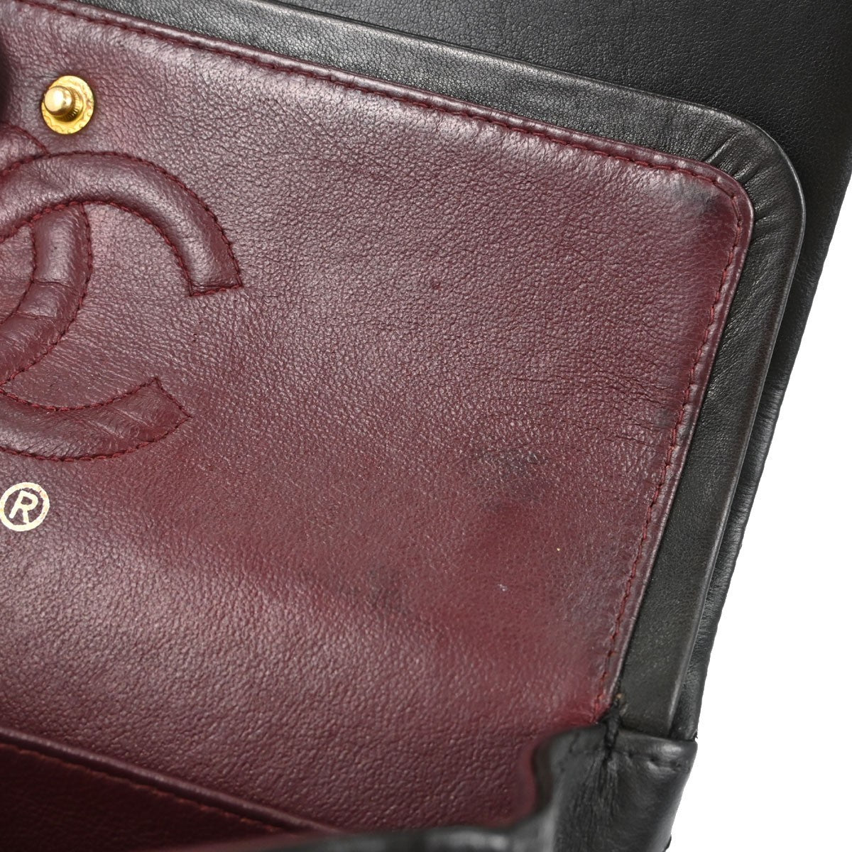 Chanel Classic Double Flap Small Vintage Shoulder Bag in Black Lambskin