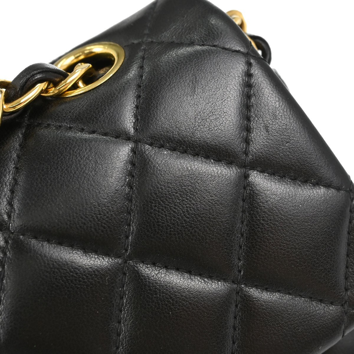 Chanel Classic Double Flap Small Vintage Shoulder Bag in Black Lambskin
