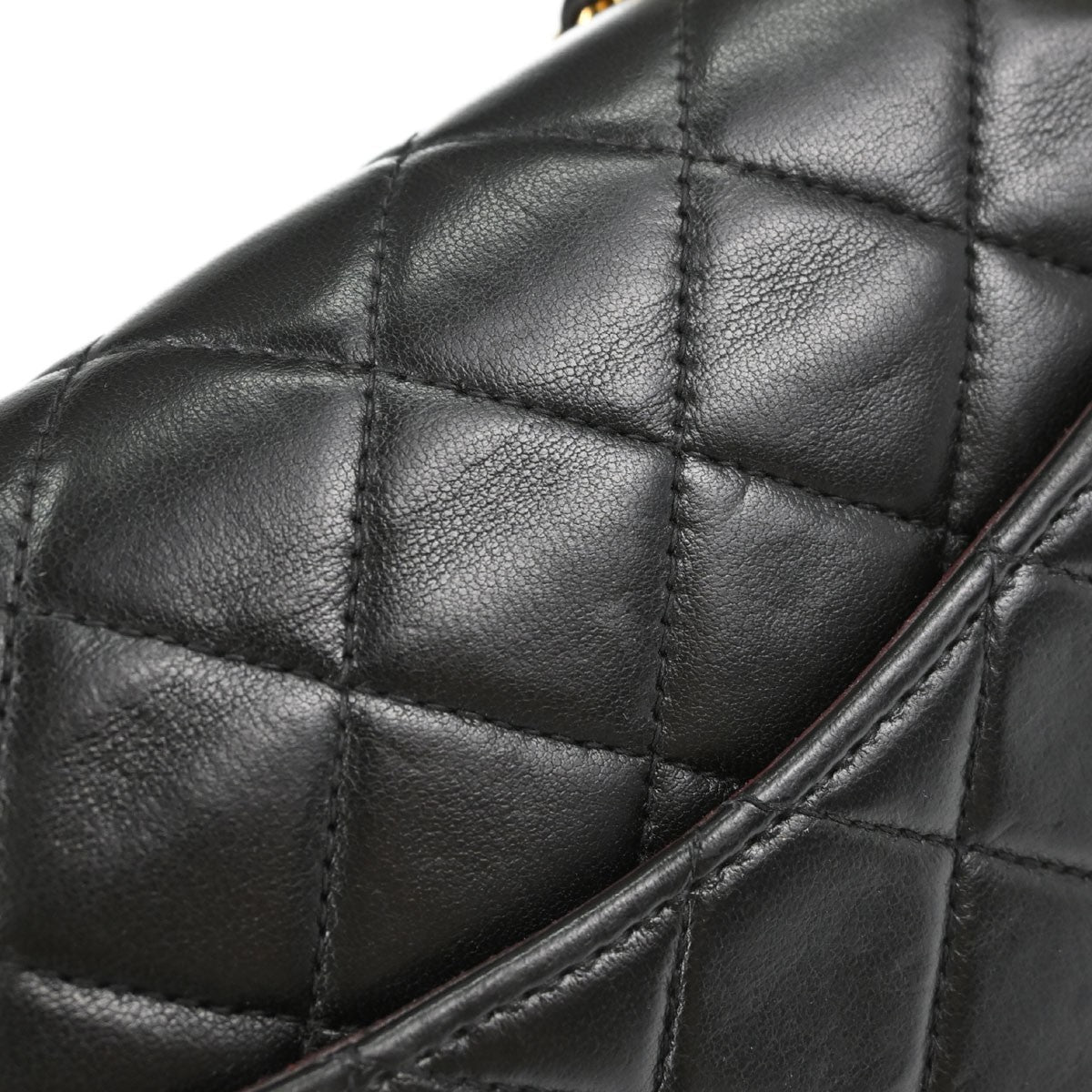 Chanel Classic Double Flap Small Vintage Shoulder Bag in Black Lambskin