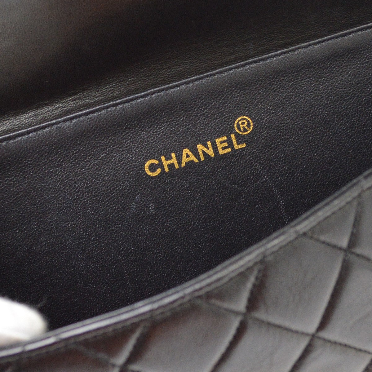 Chanel Classic Flap Double Sided Vintage Shoulder Bag in Black Lambskin