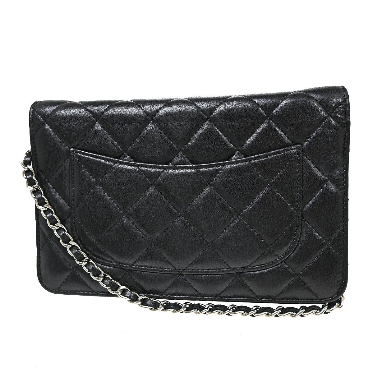 Chanel Classic WOC Vintage Crossbody Bag in Black Lambskin