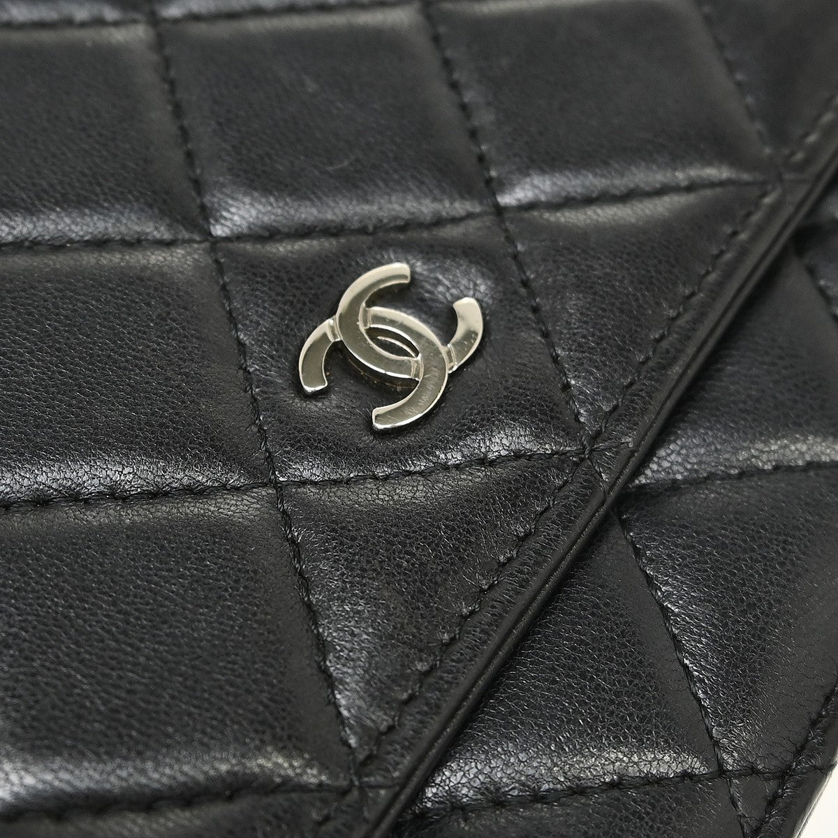 Chanel Classic WOC Vintage Crossbody Bag in Black Lambskin