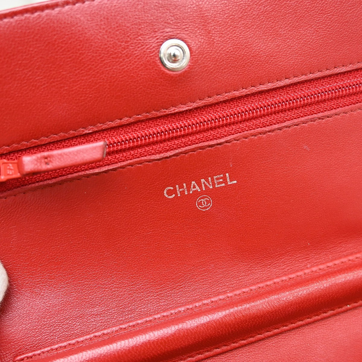 Chanel Classic WOC Vintage Crossbody Bag in Red Lambskin
