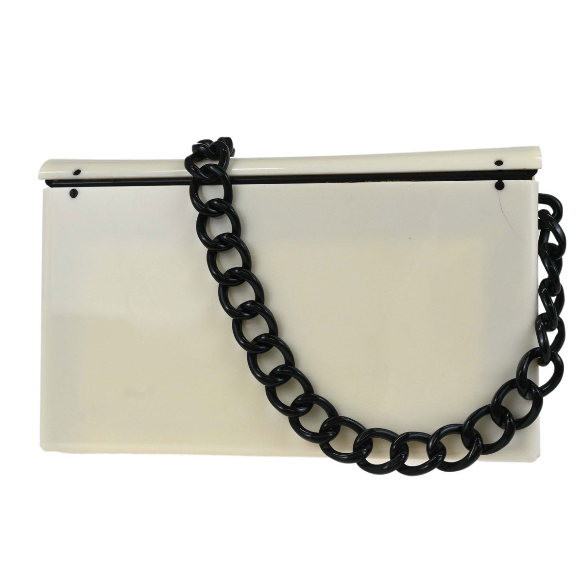 Chanel Coco Flap Vintage Shoulder Bag in Black Plexiglass