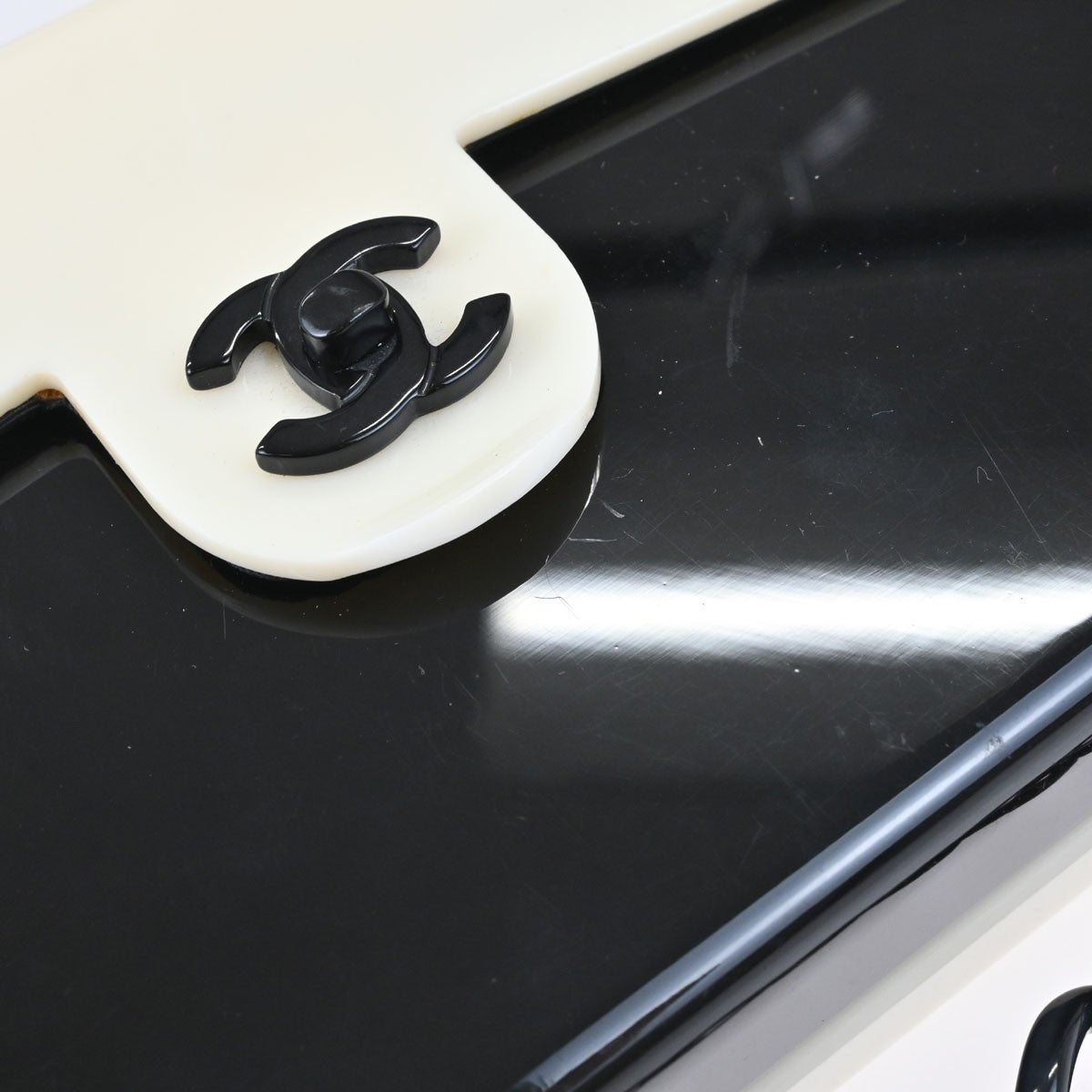 Chanel Coco Flap Vintage Shoulder Bag in Black Plexiglass