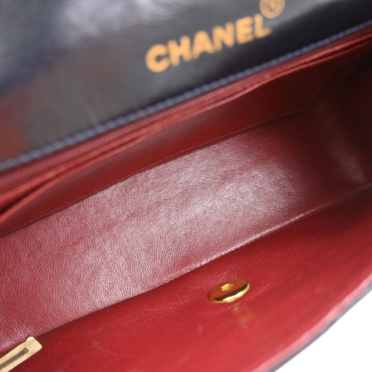 Chanel Diana Small Vintage Shoulder Bag in Navy Lambskin