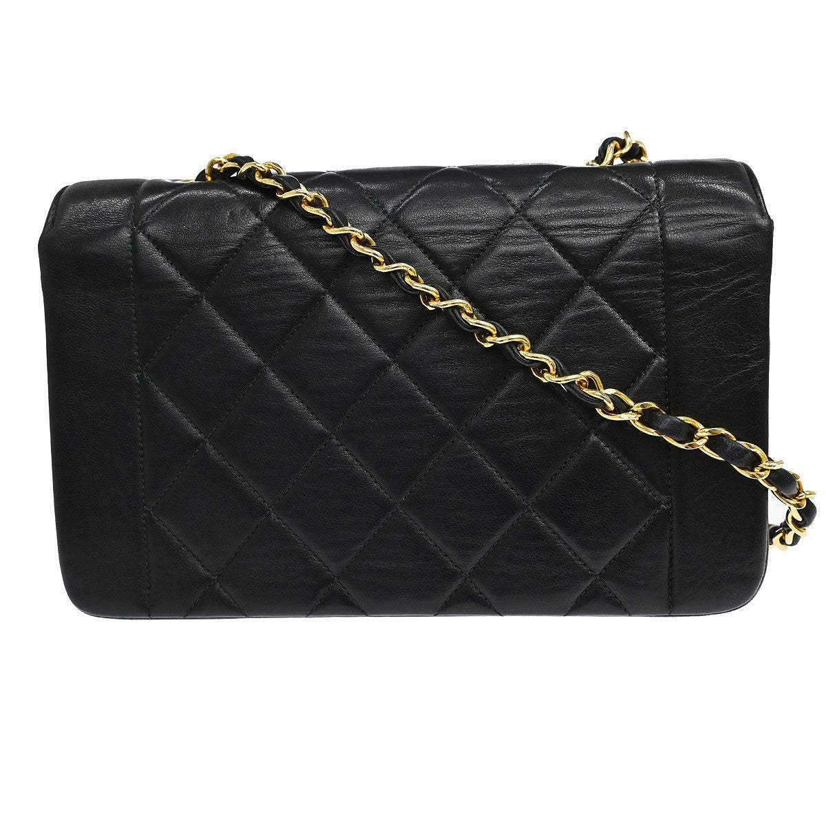 Chanel Diana Small Vintage Shoulder Bag in Black Lambskin
