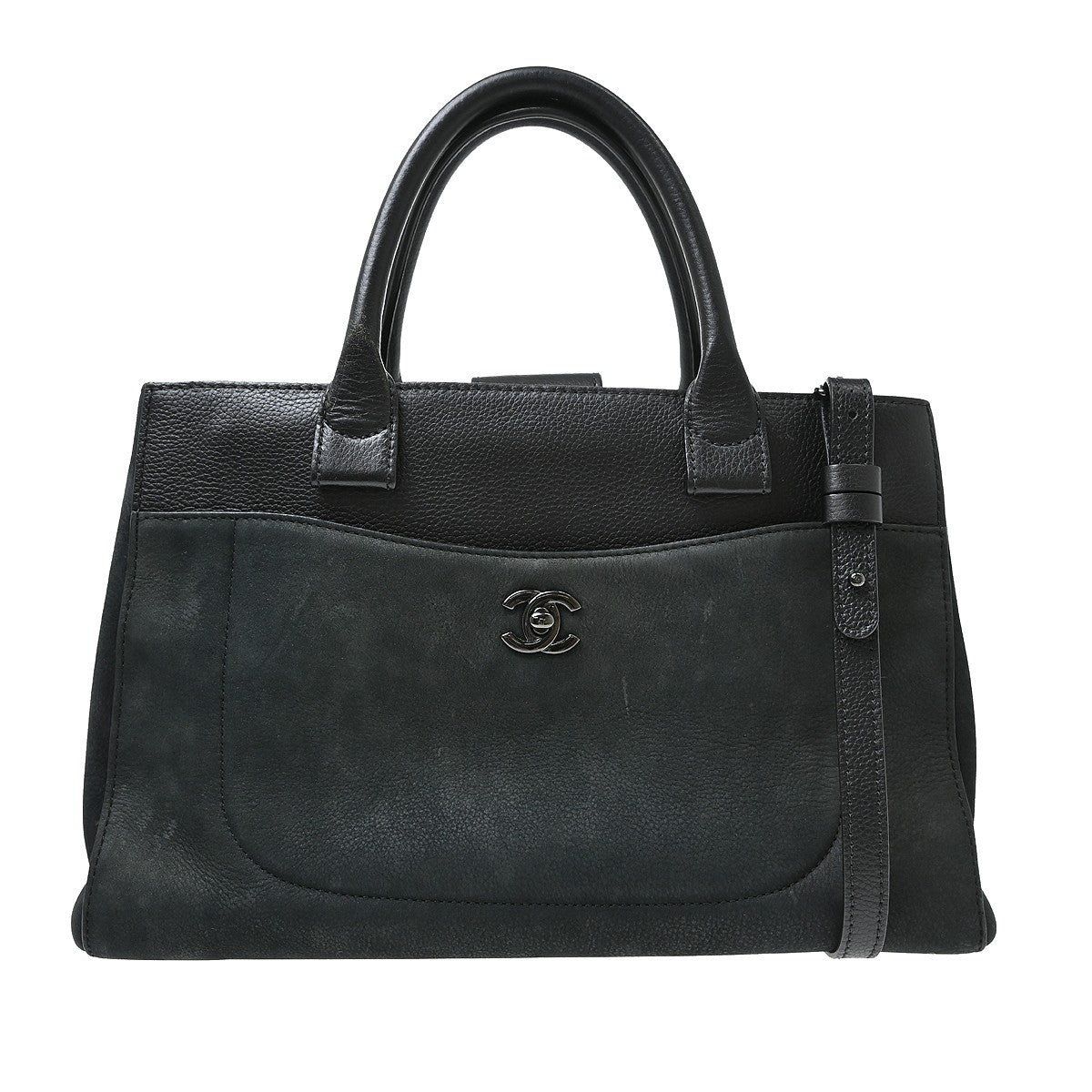 Chanel Executive Cerf Tote Vintage Tote Bag in Black Calfskin