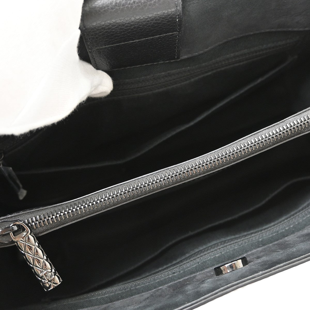 Chanel Executive Cerf Tote Vintage Tote Bag in Black Calfskin