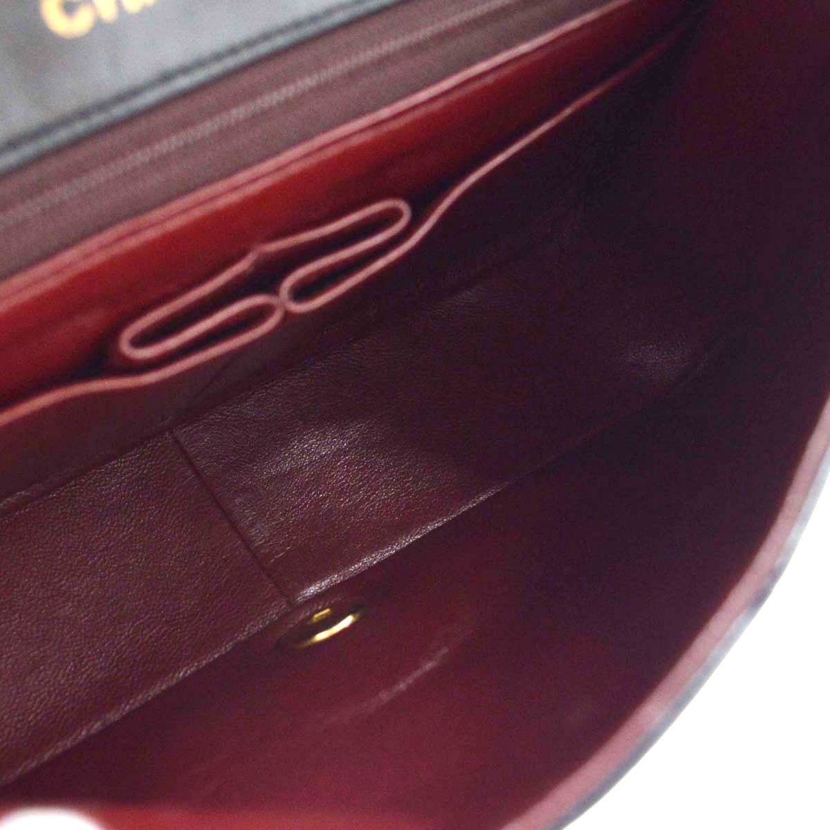 Chanel Full Flap Small Vintage Shoulder Bag in Black Lambskin
