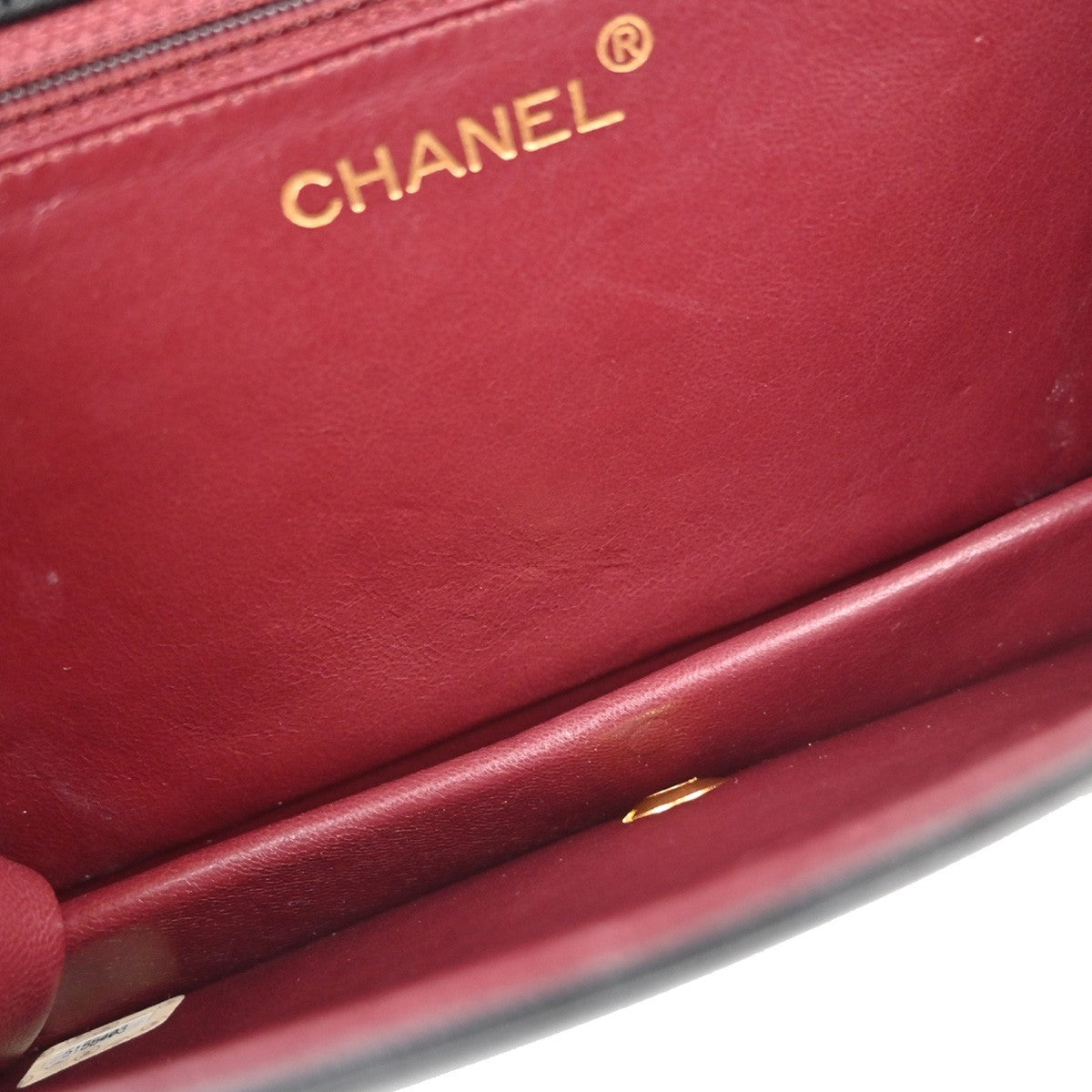 Chanel Full Flap Small Pushlock Vintage Shoulder Bag in Black Lambskin