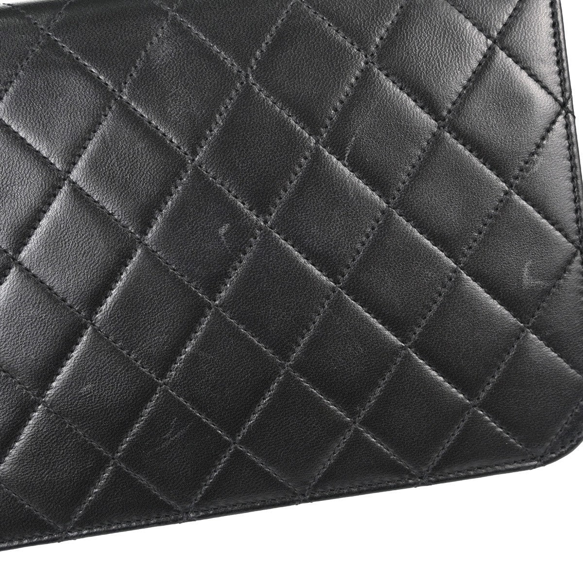 Chanel Full Flap Small Pushlock Vintage Shoulder Bag in Black Lambskin