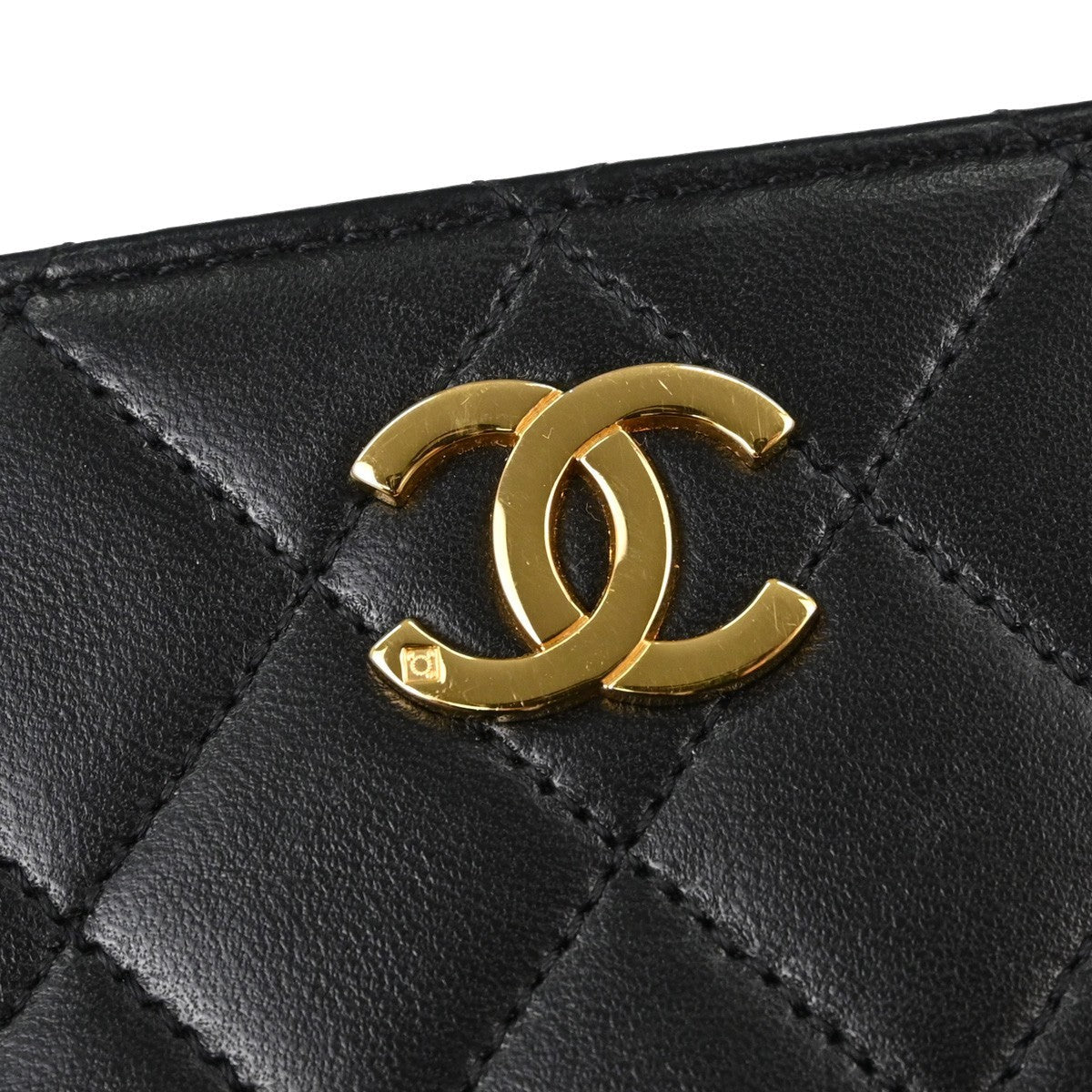 Chanel Full Flap Small Pushlock Vintage Shoulder Bag in Black Lambskin